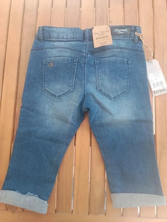 Pantacourt en jean Kaporal taille 12ans - photo numéro 5