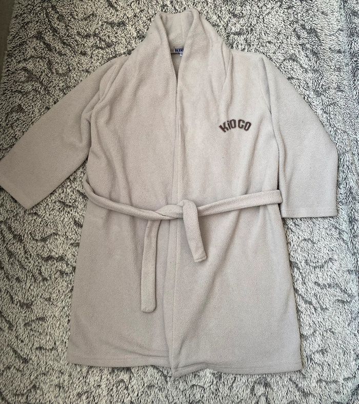 Robe de chambre / peignoir gris en polaire - 6 ans