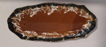 Superbe plat vintage en terre cuite