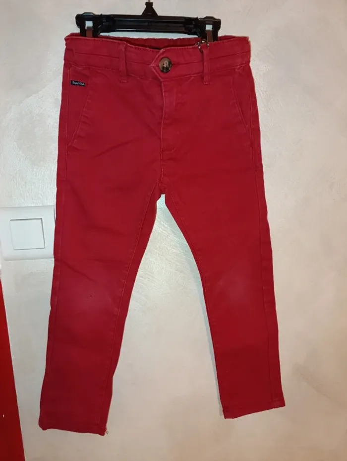 Pantalon tweed rouge tape à l'oeil taille 4 ans - photo numéro 2