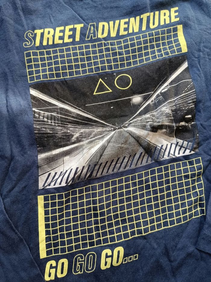 T-shirt ML marine 🎮 Taille 8 ans 🎮 Inextenso - photo numéro 2