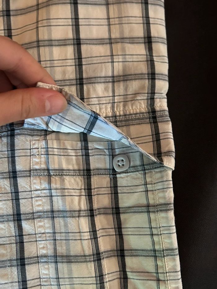 649 - chemise beige à carreaux - photo numéro 5