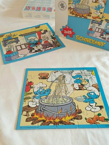 2 puzzles Les Schtroumpfs
