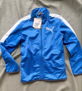 Veste zippée bleu blanc Puma 10 ans 140cm neuve