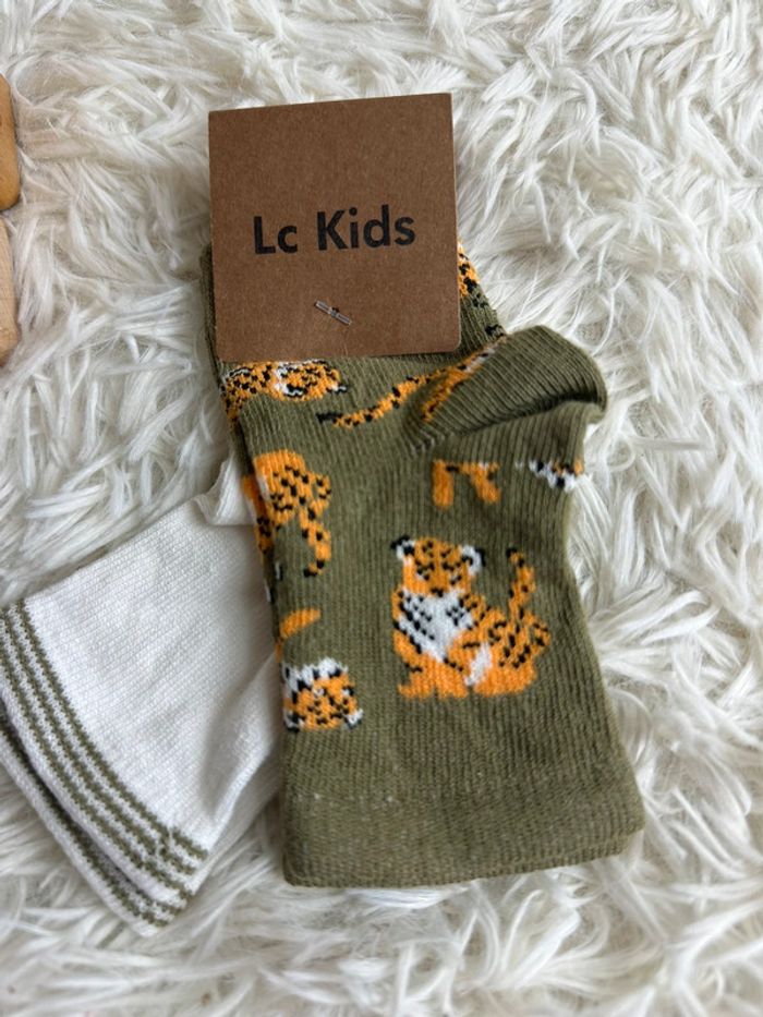 Lot de 2 paires de chaussettes taille 6 mois Little cigogne - photo numéro 2