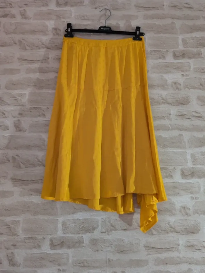 Jupe jaune asymétrique Camaïeu - Taille 36 - Neuve avec étiquette - photo numéro 3