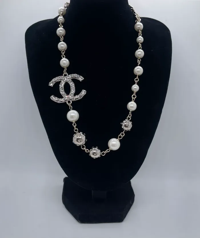 Collier/ ras du cou pour femme argenté - photo numéro 2