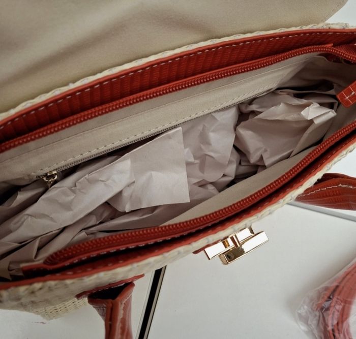 Sac à main Osier Orange Couleur bandoulière ou épaule Neuf - photo numéro 3