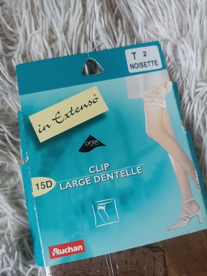 Bas clip auto fixant large dentelle Femme taille 2/M In Extenso - photo numéro 3