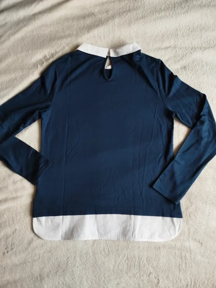 Blouse U Collection bleu marine taille 38/40 - photo numéro 9