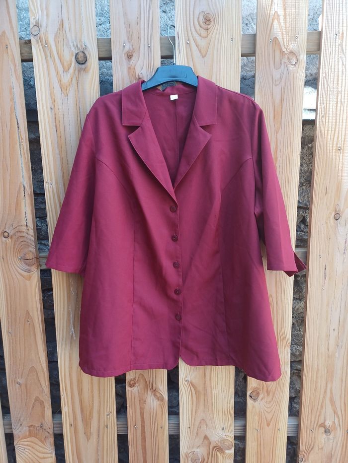 Jolie veste légère rouge bordeaux - photo numéro 2