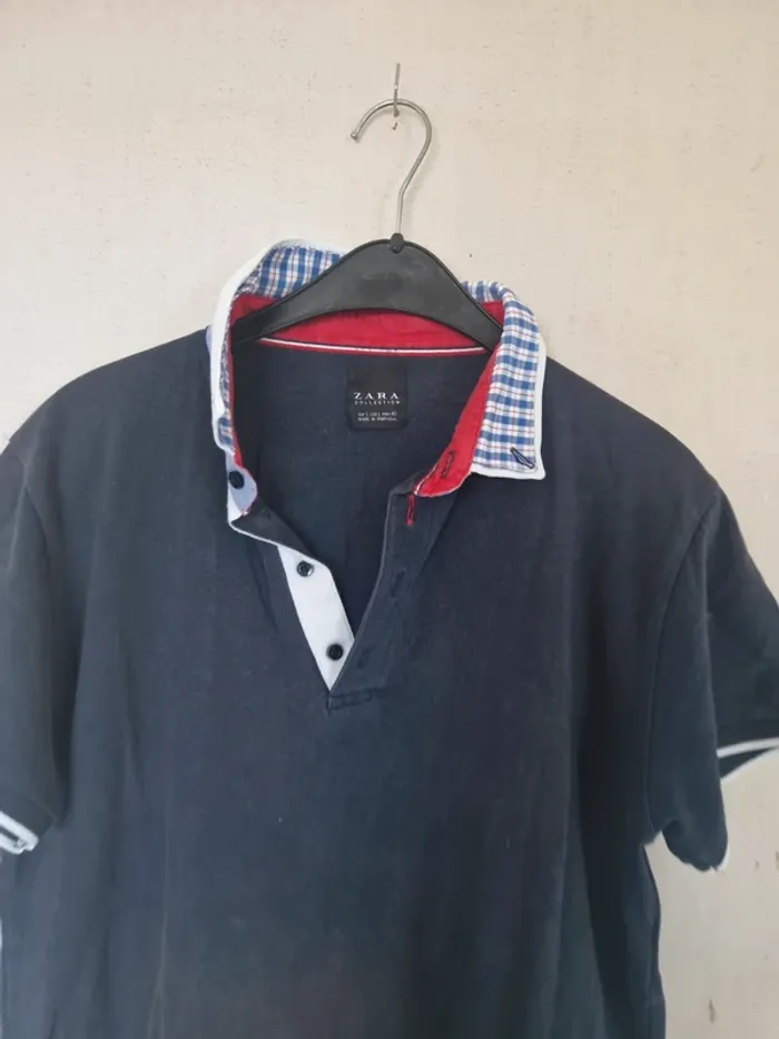 Polo zara taille l (petite tâche col et un peu delaver ) - photo numéro 5