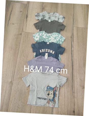 Lot 6 tee-shirt manches courtes H&M 74 cm