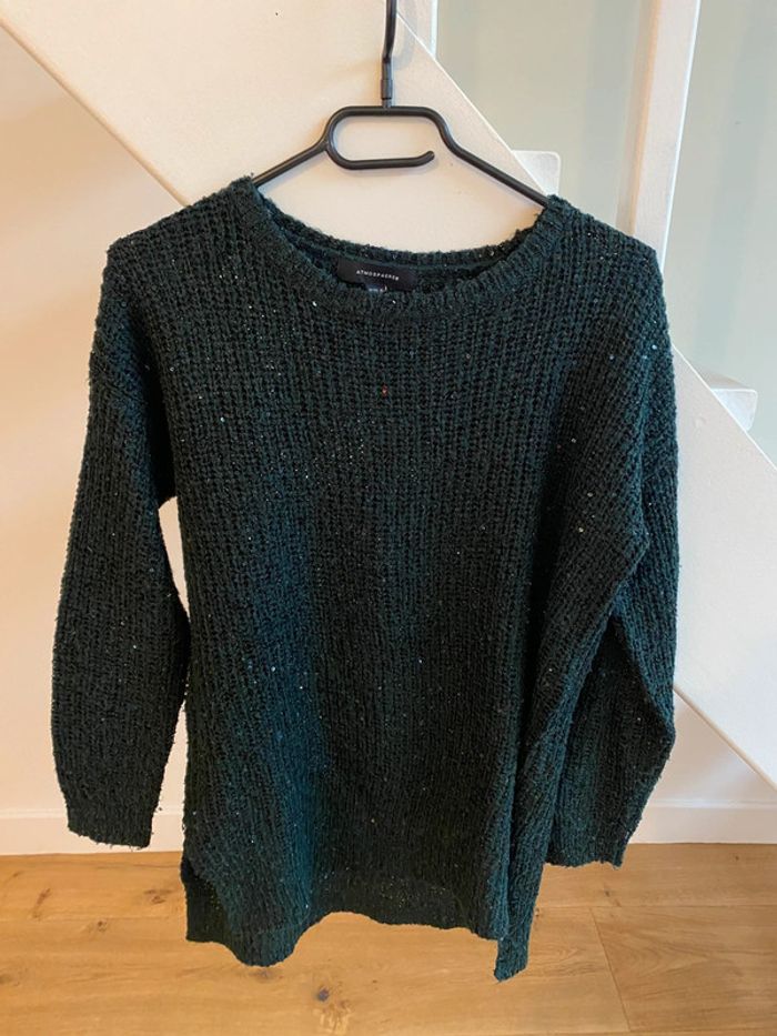 Pull vert paillettes Primark