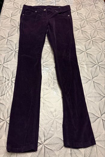 Pantalon en velours  skinny violet 