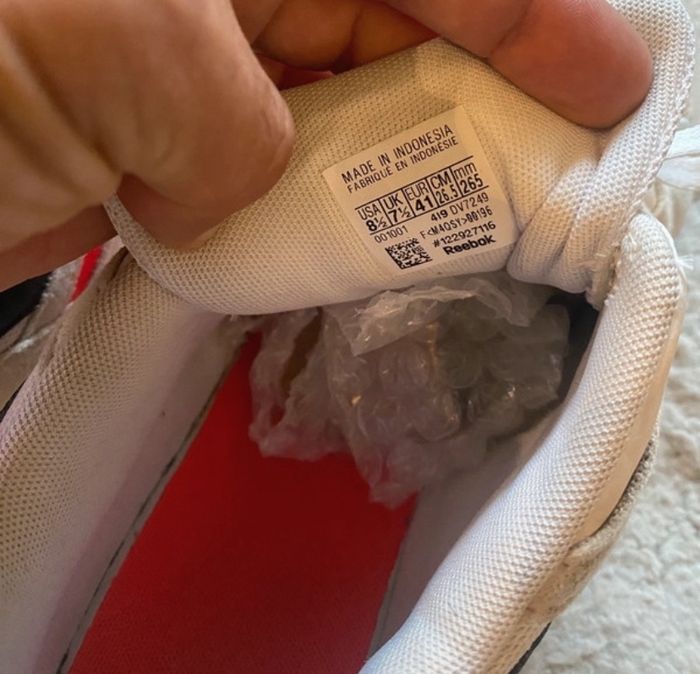 Reebok Aztrek 96 DV7249 White Porcelain Neon Red - photo numéro 8