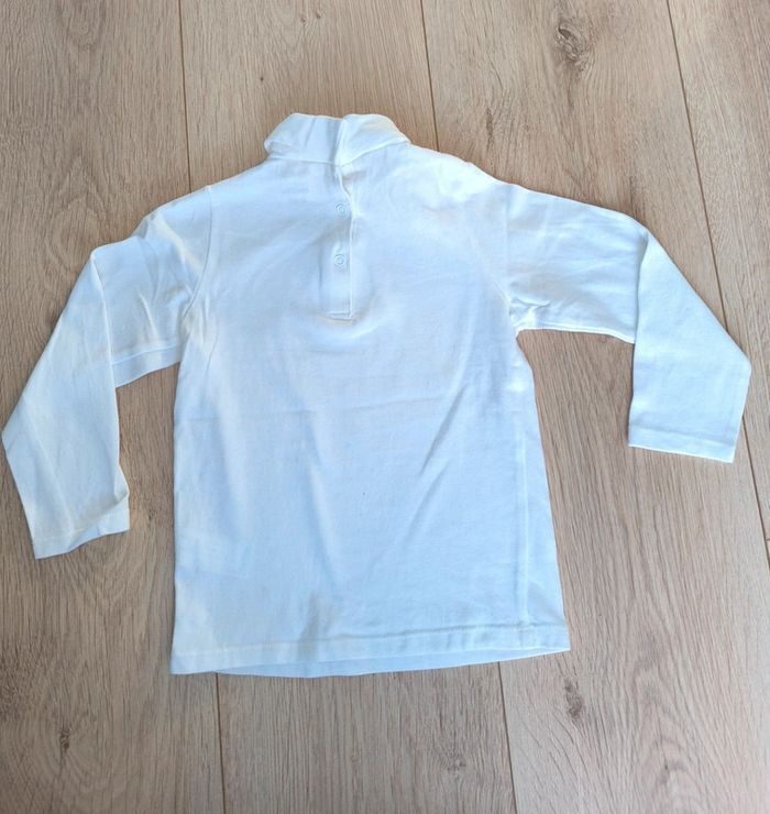 Lot de 3 sous-pull unis blanc / rose / bleu marine Bout'chou - Taille 24 mois - photo numéro 5