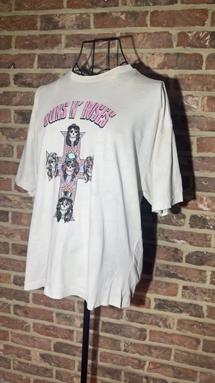T-shirt blanc Guns N Roses Taille XXS/ XS  32 /34 Primark - photo numéro 3