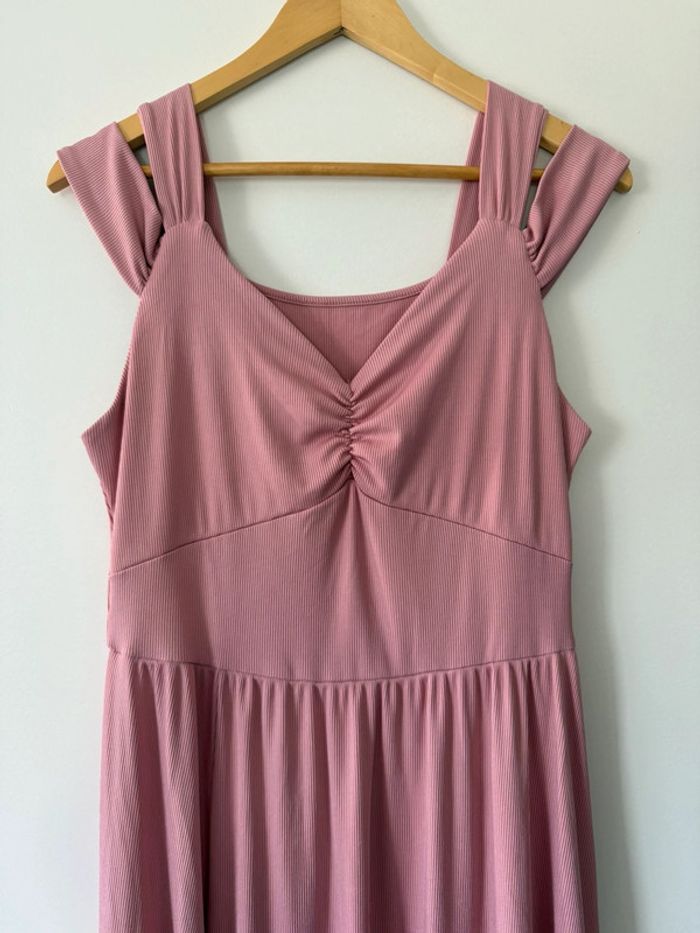 Robe longue fendue épaules tombantes XL - photo numéro 2