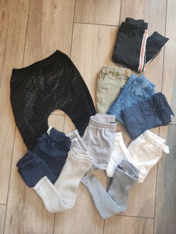 Lot pantalons et sarouels chauds hiver 12 mois