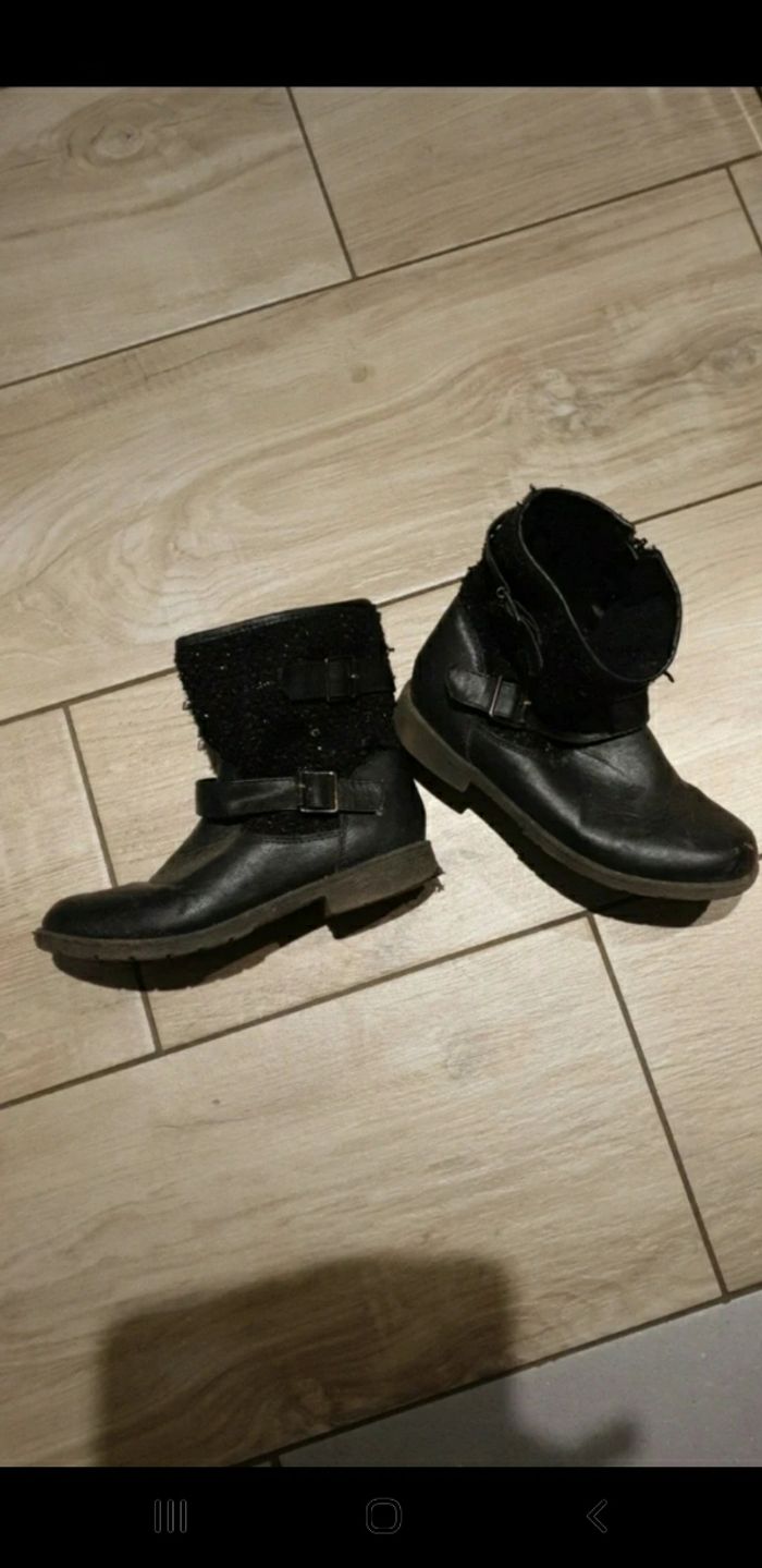 Bottines lainage noir gemo 33