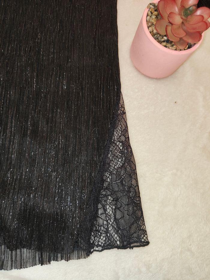 Blouse noir transparente à paillettes - photo numéro 4