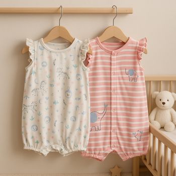 Lot de 2 barboteuses combinaisons Minoti taille 9/12 mois bon état