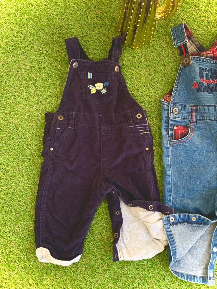 Lot de 2 salopettes 6 mois - photo numéro 2