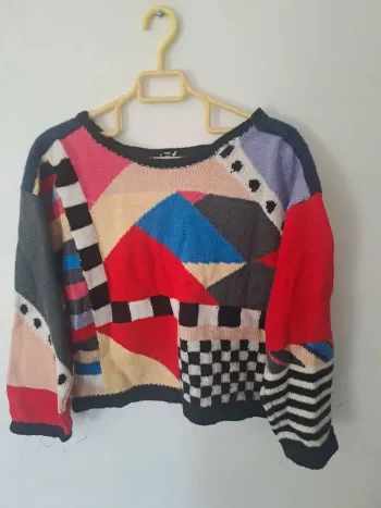 Pull vintage des années 80/90 fait main