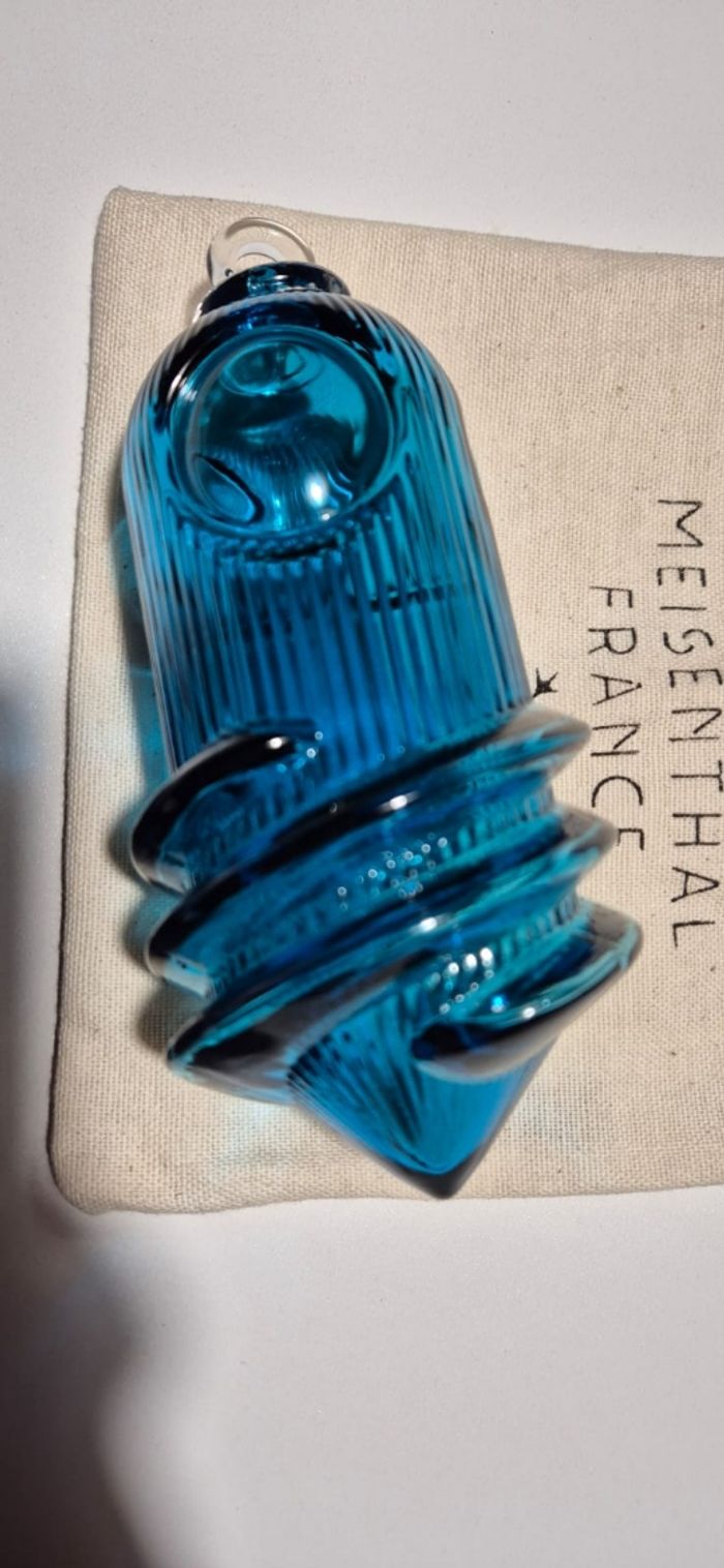 Boule de Meisenthal "magma" bleue