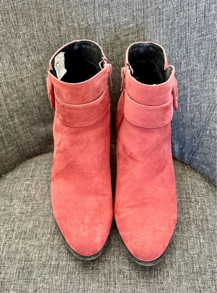 🍃 Bottines bordeaux – FPC – Taille 39 – Bon état