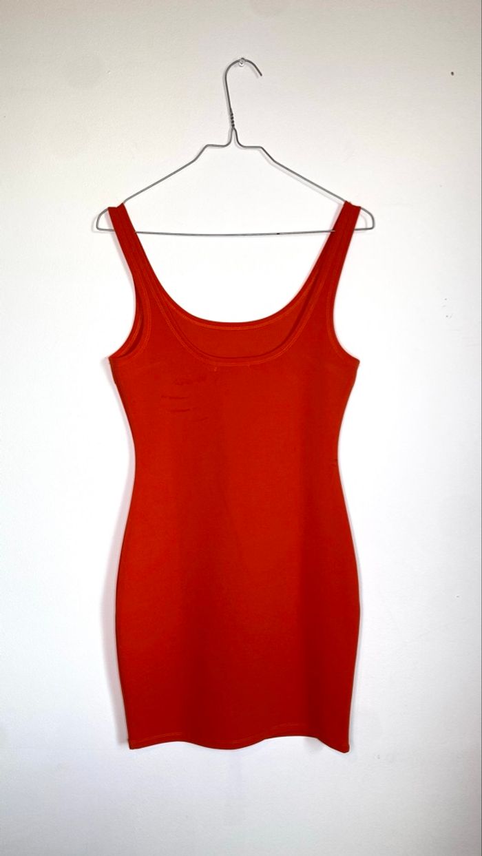 Robe moulante rouge orangé Vera&Lucy - photo numéro 3