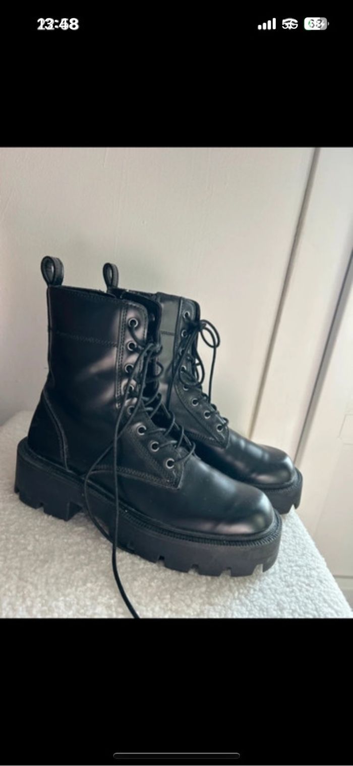 Plate-forme boots Mango