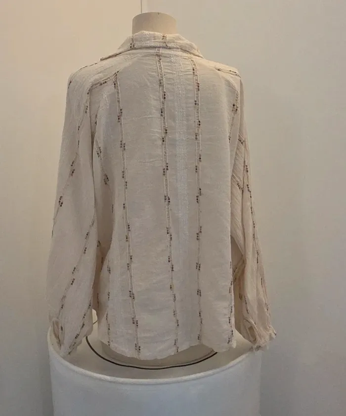 Blouse bohème en coton – fabriquée en Italie – Taille unique - photo numéro 5