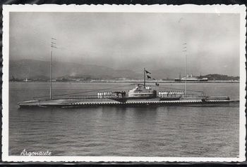 CPA - Marine de Guerre  - Le SOUS-MARIN " Argonaute " - N°7596