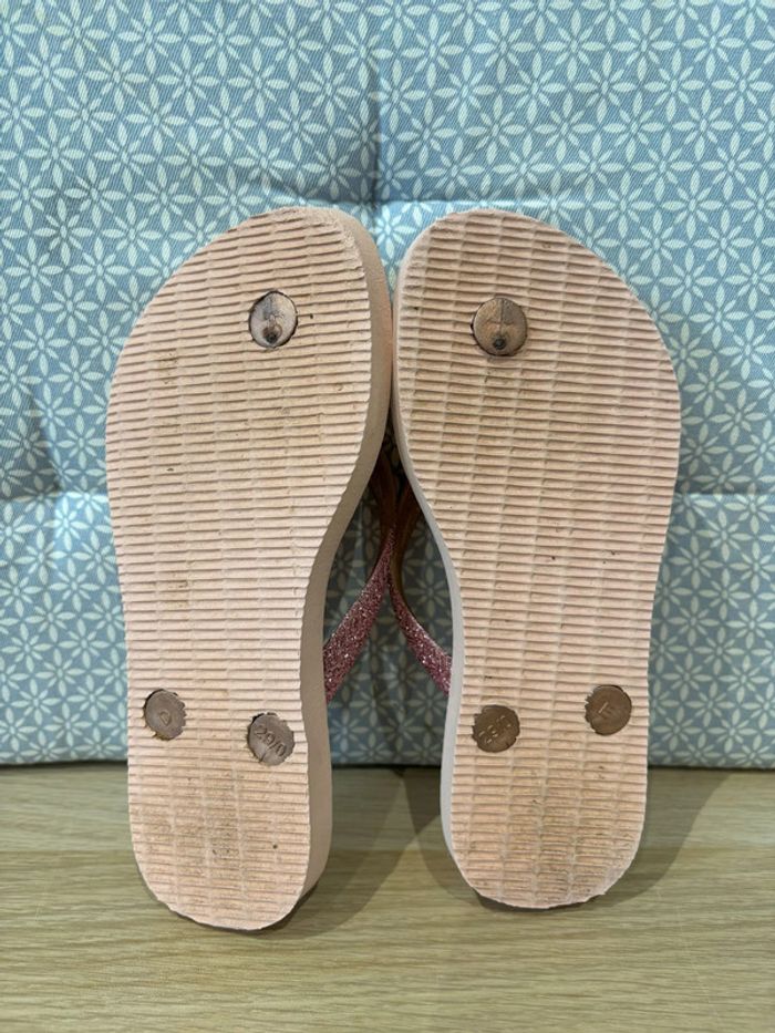 Paire de Claquettes "Pink Glitter" Pointure 31 / 32 - photo numéro 2