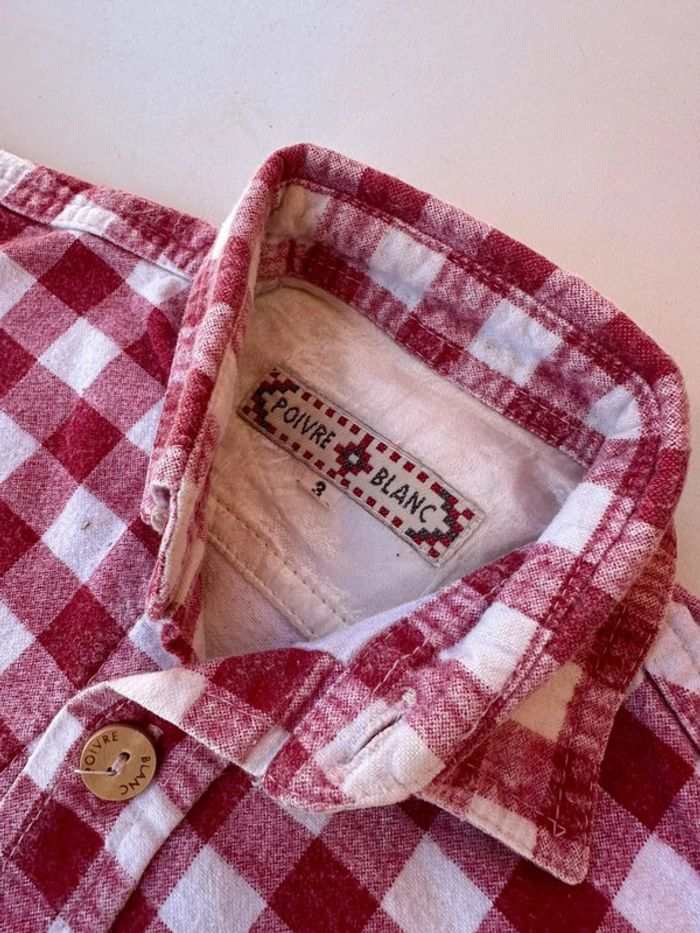 Chemise à carreaux Poivre Blanc 3ans - photo numéro 5
