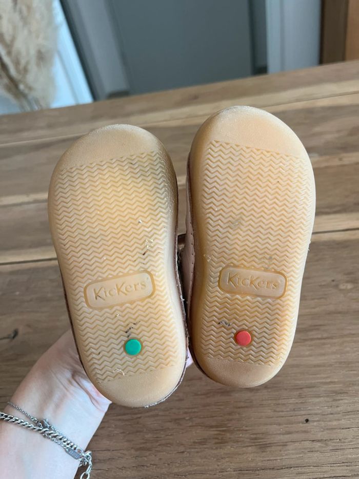 Chaussures en cuir rose Kickers - photo numéro 7