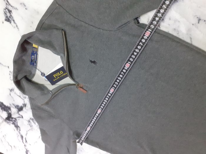 Pull half zip Ralph Lauren - Taille M - Couleur gris logo brodé noir - Neuf - photo numéro 4