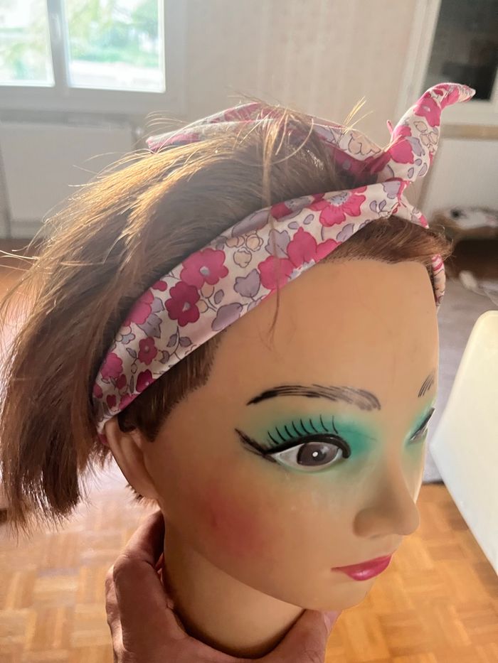 Head band en liberty accessoires pour cheveux vintage - photo numéro 4