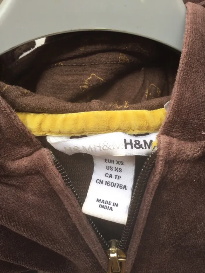 Veste sweat velour fille H&M taille XS - photo numéro 3