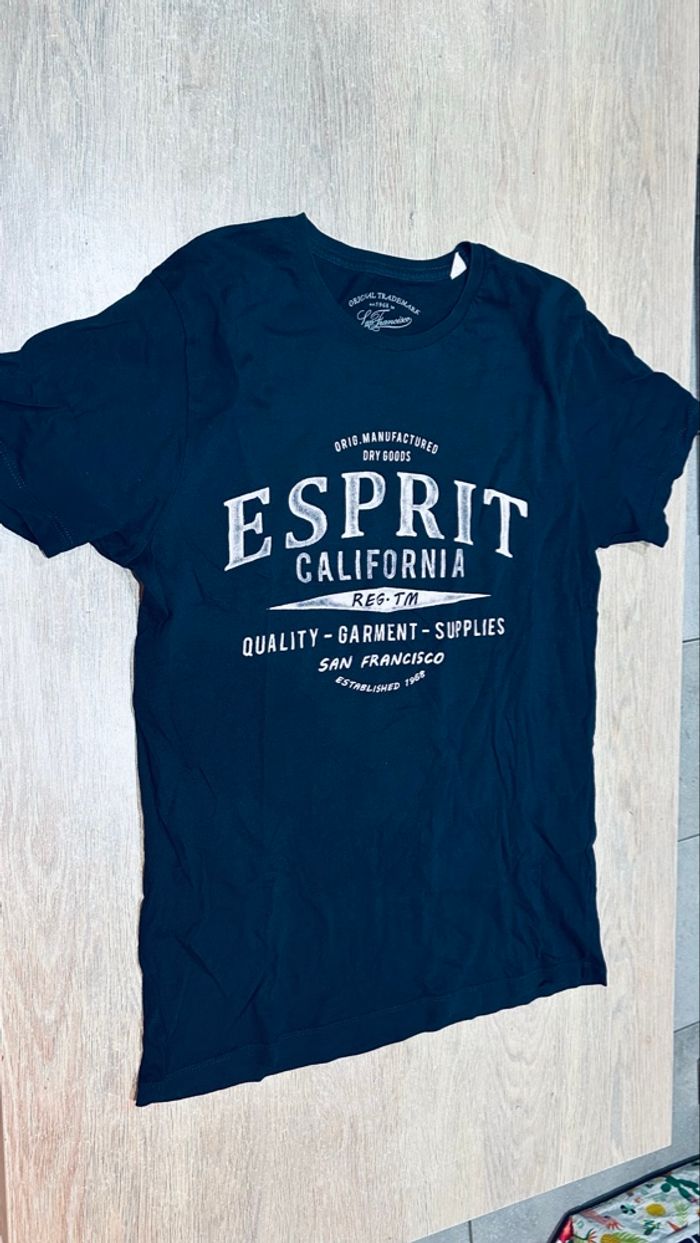 Teeshirt manches courtes bleu marine esprit taille l - photo numéro 1