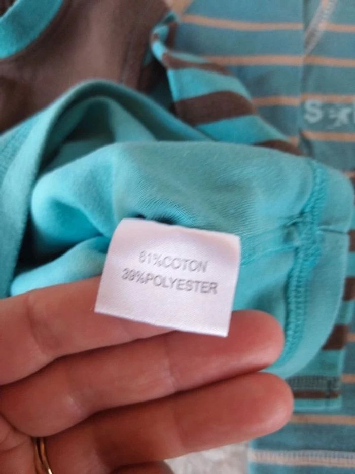 Lot de 2 tee shirt chemise manches longues Garçon 6 mois Chef de chantier Teddy chien - photo numéro 8