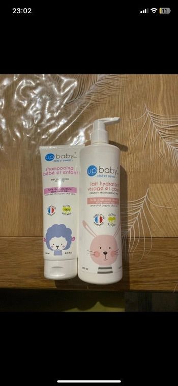 Up baby shampooing et lait hydratant