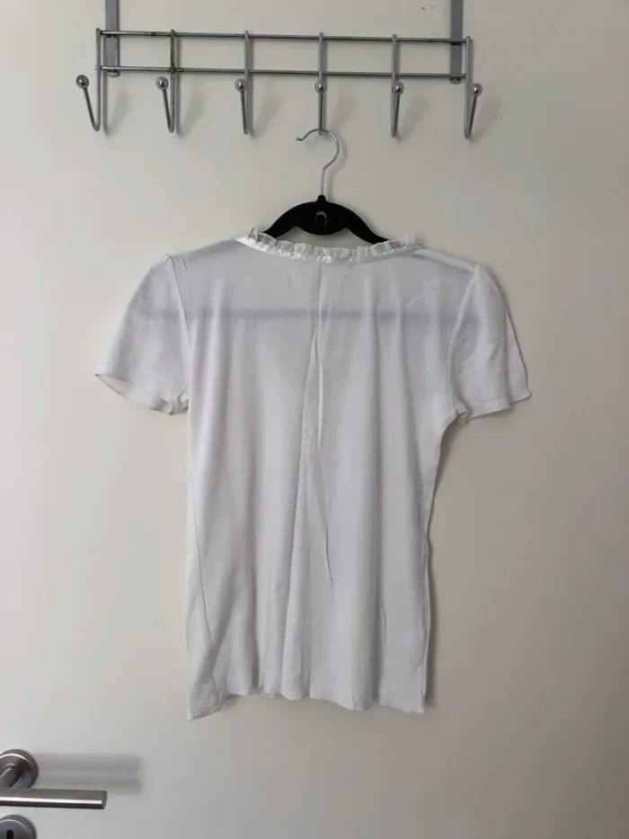 T-shirt à manches courtes blanc Caroll taille S - photo numéro 6