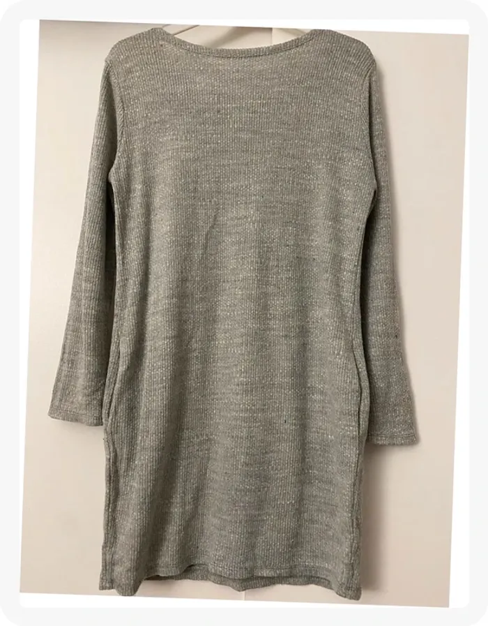 Robe pull gris chiné - photo numéro 3