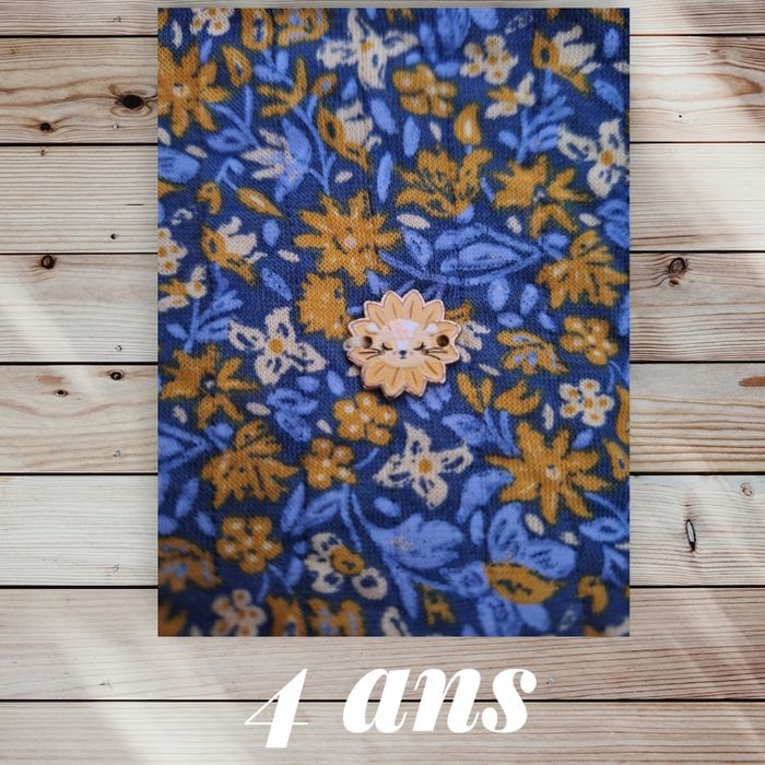 Veste colorée Sergent Major fleurs et Lion - photo numéro 4