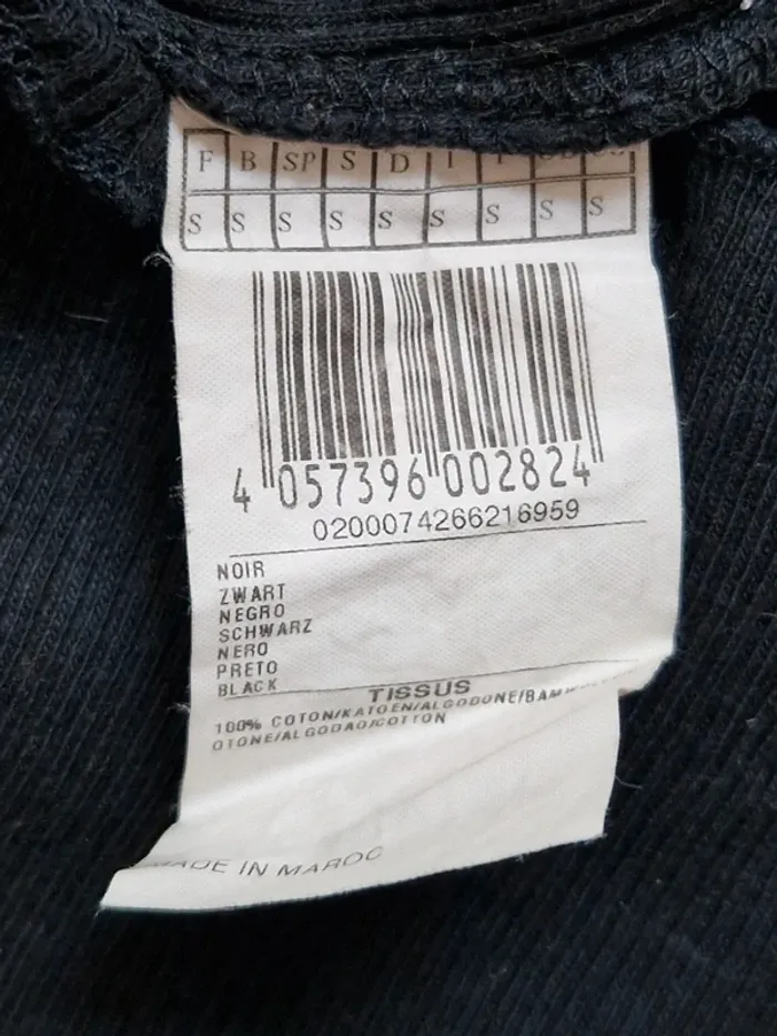 Débardeur Farniente Jennyfer noir et blanc indiqué taille S mais convient à un XS - photo numéro 5
