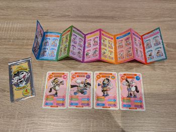 Diddl Quardiddl Cards – Série complète Galupy Ride 7A à 7D – 4 cartes état neuf + pochette