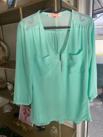 Blouse bleu turquoise